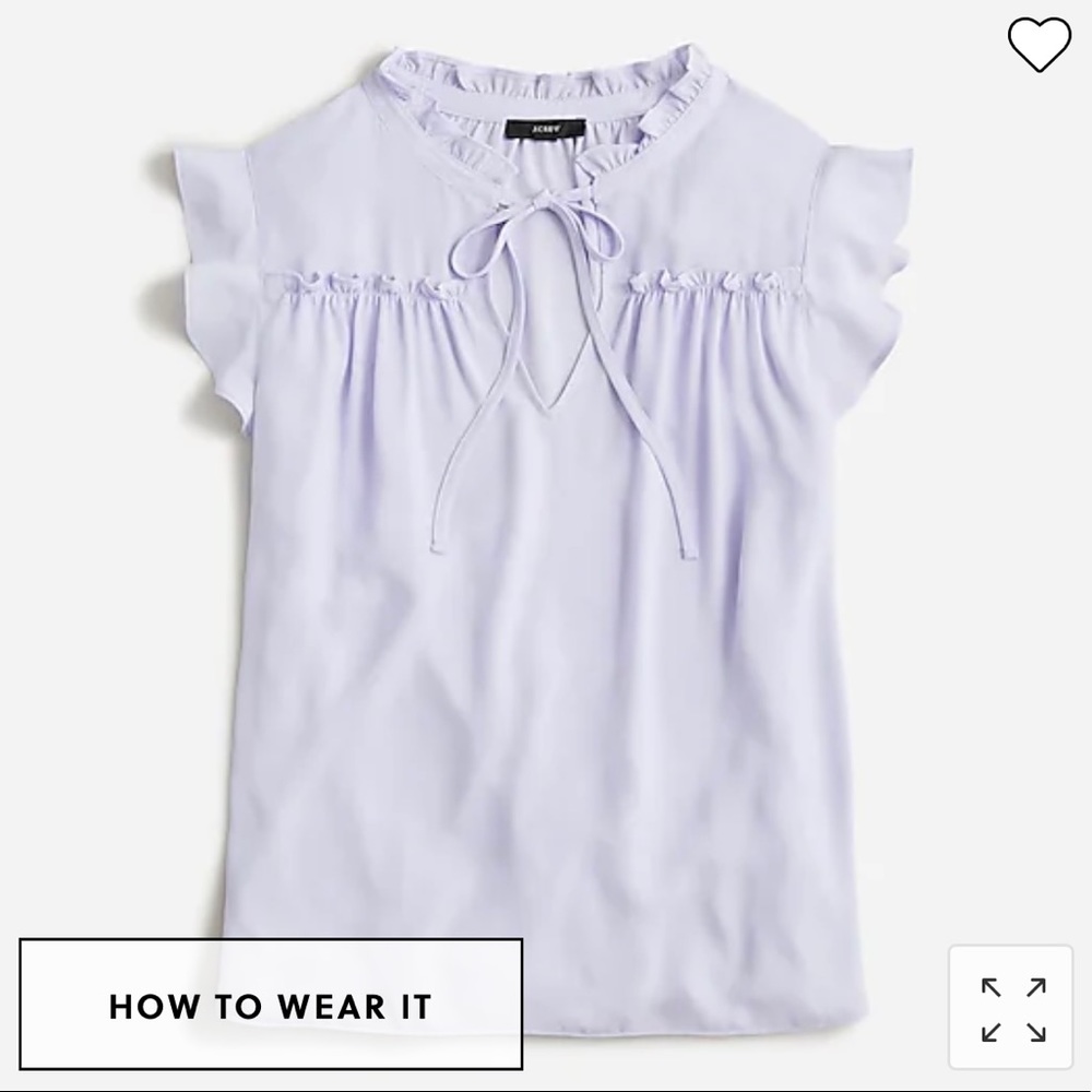 J. Crew Ruffle Tie-Neck Top